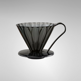 CAFEC Tritan Cone-Shaped Flower Dripper Cup4 (Clear Black)